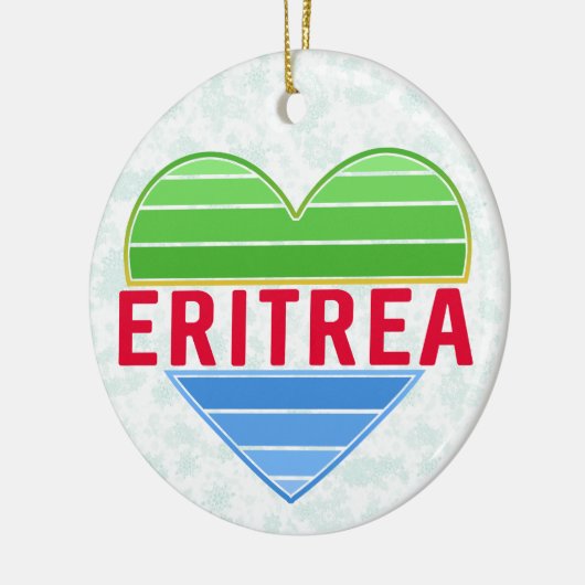 Ik hou van Eritrea, Eritrees hart Keramisch Ornament (Links)