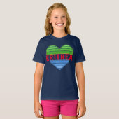 Ik hou van Eritrea, Eritrees hart T-shirt (Voorkant volledig)