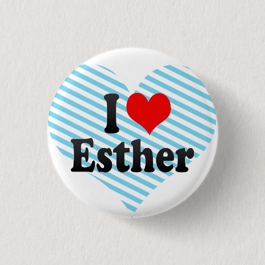 Ik hou van Esther Ronde Button 3,2 Cm (Voorkant)