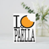 ik hou van eten paella briefkaart (Staand voorkant)