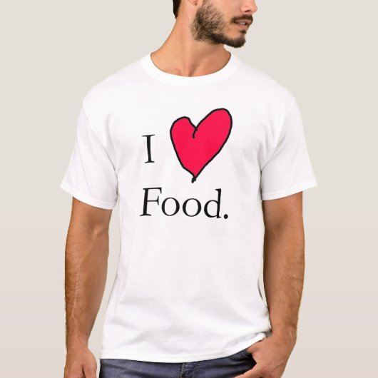 Ik hou van eten t-shirt (Voorkant)