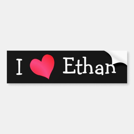 Ik hou van Ethan Bumpersticker (Voorkant)