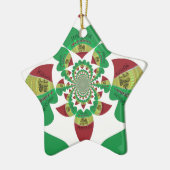 Ik hou van Ethiopia Lovely Hearts Colours Keramisch Ornament (Links)