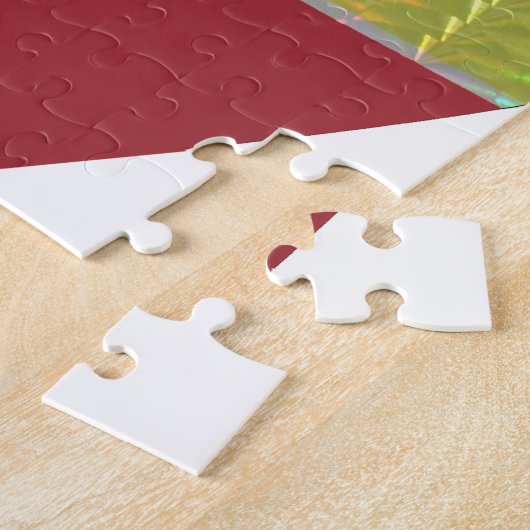 Ik hou van Ethiopia Lovely Hearts Colours Legpuzzel (Zijkant)