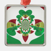 Ik hou van Ethiopia Lovely Hearts Colours Metalen Ornament (Voorkant)