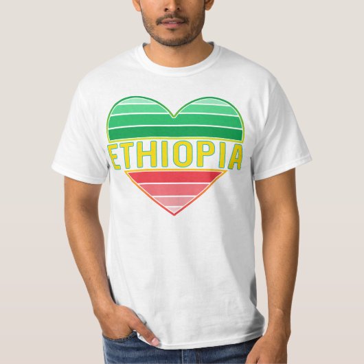 Ik hou van Ethiopië, Ethiopisch hart T-shirt (Voorkant)