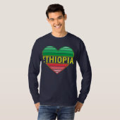 Ik hou van Ethiopië, Ethiopisch hart T-shirt (Voorkant volledig)
