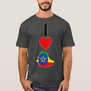Ik hou van Ethiopië Verticaal Ik hart Ethiopisch l T-shirt