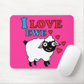 Ik hou van Ewe Mousepad Muismat (Met muis)