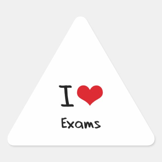 Ik hou van examens driehoek sticker (Voorkant)