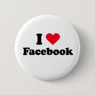 Ik hou van facebook ronde button 5,7 cm