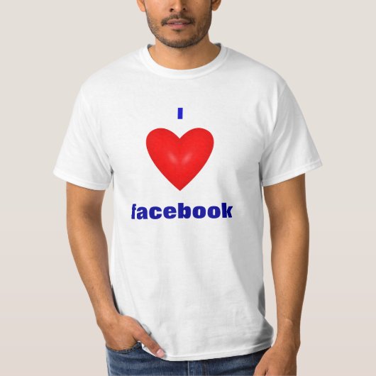 Ik hou van facebook t-shirt (Voorkant)
