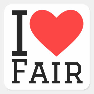 Ik hou van fair vierkante sticker