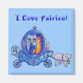 Ik hou van Fairies! Bubble Carriage, Fairy, Polar  Magneet