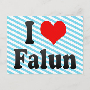 Ik hou van Falun, Zweden. Jag Alskar Falun, Zweden Briefkaart