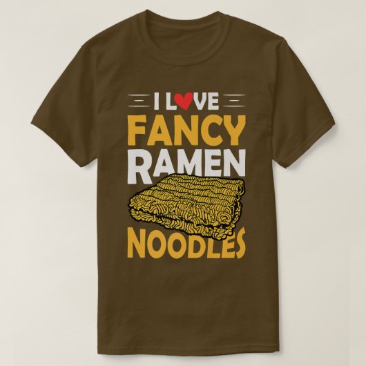 Ik hou van Fancy Ramen Noodles Funny Noodle Eater  T-shirt (Design voorkant)