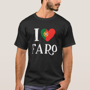 Ik hou van Faro Portugal Hart Vlag_1 T-shirt