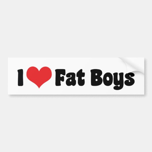 Ik hou van Fat Boys Bumpersticker (Voorkant)