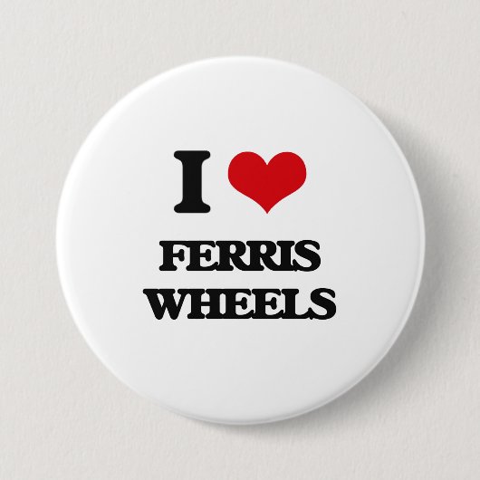Ik hou van Ferris Wheels Ronde Button 7,6 Cm (Voorkant)