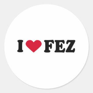 IK HOU VAN FEZ RONDE STICKER