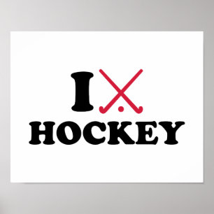 Ik hou van Field hockey Poster