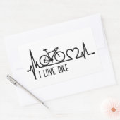Ik hou van fiets rechthoekige sticker (Envelop)