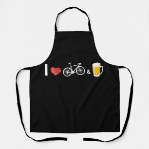 Ik hou van fietsen en bier - fiets schort