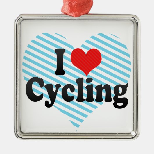 Ik hou van fietsen metalen ornament (Voorkant)