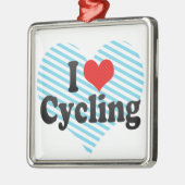 Ik hou van fietsen metalen ornament (Links)