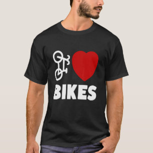 Ik hou van fietsenhartfietser t-shirt