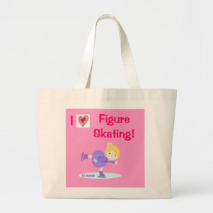 Ik hou van Figuur Skating. jumbocanvas tas