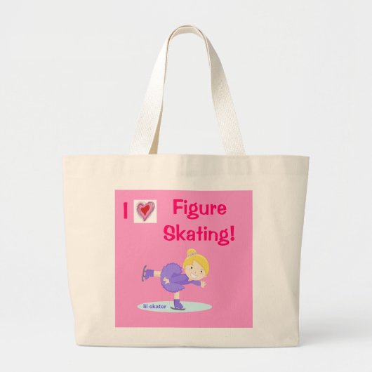 Ik hou van Figuur Skating. jumbocanvas tas (Voorkant)