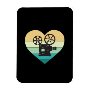 Ik hou van filmprojector met bioscoopretro magneet