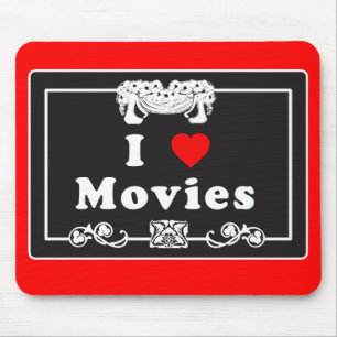Ik hou van films met Silent Movie Flair Muismat