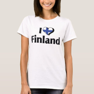 Ik hou van Finland Vlag T-shirt