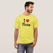 Ik hou van Fiona hart T-Shirt (Voorkant volledig)