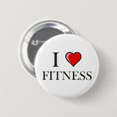 Ik hou van fitness ronde button 5,7 cm (Voorkant /achterkant)