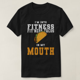 Ik hou van fitness-taco in mijn mond taco t-shirt