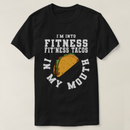 Ik hou van fitness-taco in mijn mond taco t-shirt