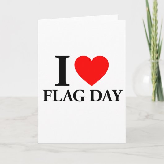 Ik hou van Flag Day Kaart (Voorkant)