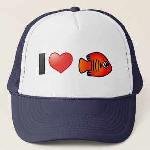 Ik hou van Flame Angelfish Trucker Pet