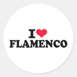 Ik hou van Flamenco Ronde Sticker