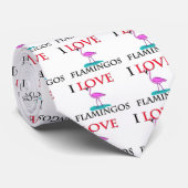 Ik hou van Flamingos Stropdas (Opgerold)
