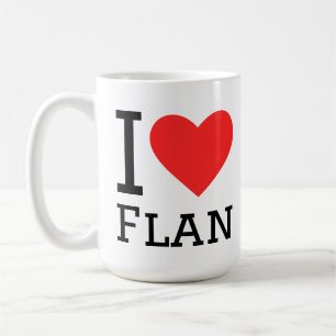 Ik hou van flan koffiemok