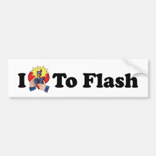 Ik hou van Flash - Fotografie-cover Bumpersticker
