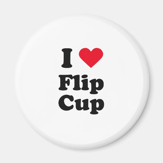 Ik hou van flip cup magneet (Voorkant)