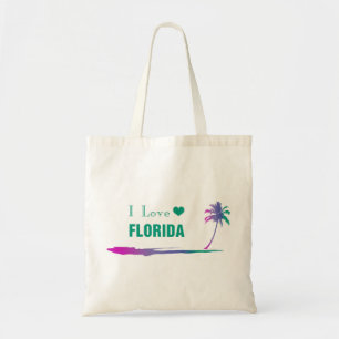 Ik hou van Florida Colorful Green Tote Bag
