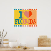 Ik hou van Florida - Pop kunst Poster (Keuken)