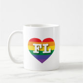 Ik hou van Florida Rainbow Heart Koffiemok (Links)