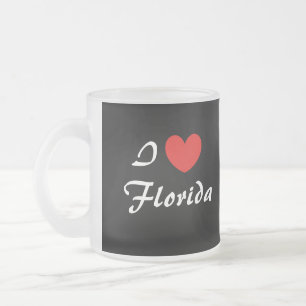 Ik hou van Florida typografie Frosted Coffee Mok
